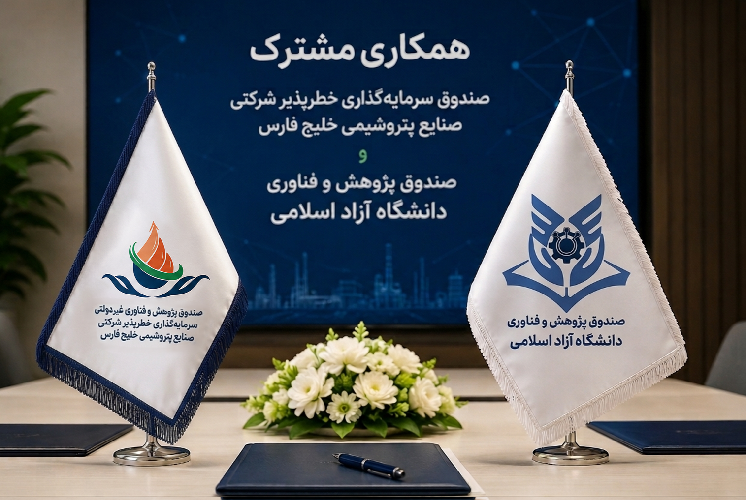همکاری مشترک صندوق سرمایه‌گذاری خطرپذیر شرکتی صنایع پتروشیمی خلیج فارس و صندوق پژوهش و فناوری دانشگاه آزاد